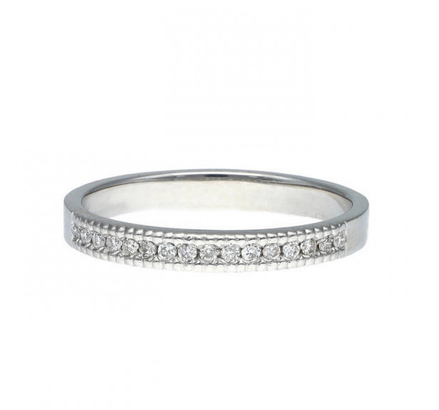 Anillo tipo solitario en oro blanco 18kts diamante central 0 51ct