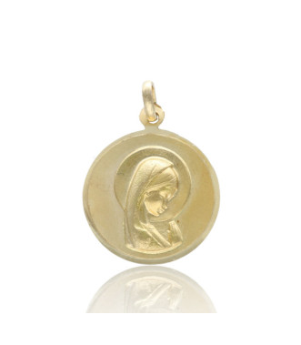 Medalla oro amarillo Virgen niña