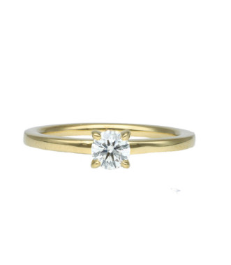 Solitario oro amarillo diamante 0,34ct G-VS1