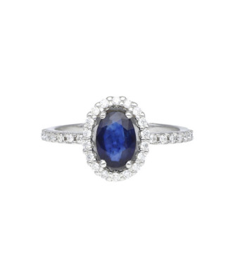 Sortija zafiro y diamantes