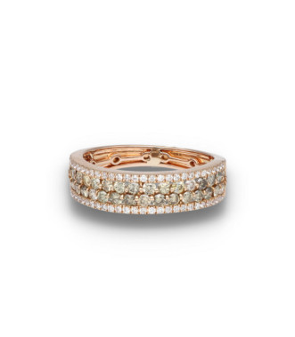 Anillo carril con diamantes