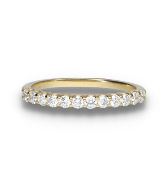 Sortija oro amarillo con 12 diamantes de 0,41ct